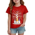thumbnail image 5 of Zshosam Christmas Shirt Kids Christmas Shirts Boys Girls Christmas Tree T Shirt Toddler Christmas Graphic Tees Holiday Short Sleeve Tops Size 9T 10T,(Red 9-10 Years), 5 of 6