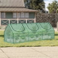 thumbnail image 3 of Aoodor 9' x 3' x 3' Mini Greenhouse with Zipper Doors, UV & Water Resistant- Green, 3 of 8