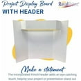 thumbnail image 2 of Tri-fold Corrugated Project Board with Header 36" x 48", 1 Ply Tri-Fold Project Board w/Built-in 4” Header for School & Work Presentations, Science Fair Display Boards, White, Pack of 12$$Office, 2 of 7