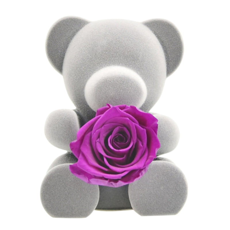 Flower Rose Teddy Bear Wife Girlfriend Anniversary Pink Rose Bear 