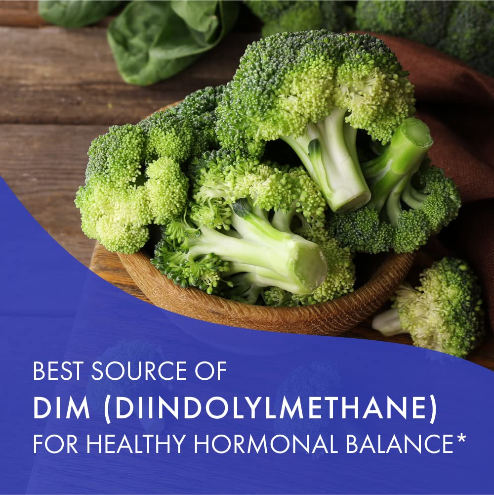 Dim D by Pure Essence - Natural Supplement for Estrogen Balance, Hormonal Acne, and Menopause Support with Vitamin D3, Calcium, Green Tea & Lycopene - 90 Capsules
