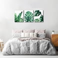 thumbnail image 3 of 3 Panels Canvas Wall Art for Living Room Tropical Jungle Island Green Plants Nature Wilderness Photography Pictures Painting Modern Artwork Stretched and Framed Ready to Hang - 12" x 16" x 3, 3 of 6