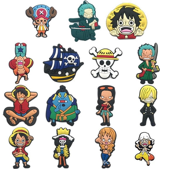 15Pcs One Piece Charms for Shoes Decoration Charms Accessories for Adult