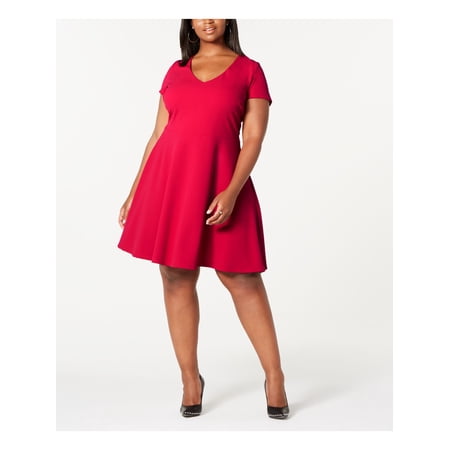 B. Darlin Womens Juniors Plus Tie Back Fit & Flare Dress