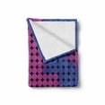 thumbnail image 2 of Spires Soft Flannel Fleece Throw Blanket, Spiral Background with Pixel Dotted Flat Design Odd Gradient Style Print, Cozy Plush for Indoor and Outdoor Use, 50" x 70", Pink Blue, by Ambesonne, 2 of 6