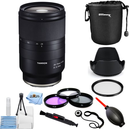 Tamron 28-75mm f/2.8 Di III RXD Lens for Sony E A036 Pro Bundle with Lens Pouch  Filter Kit  Lens Cap Keeper + MORE