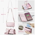thumbnail image 2 of TECH CIRCLE for Samsung Galaxy S25 Ultra Case, Women men Multi-Function Wallet Case with Stand RFID Blocking Featuring Magnetic Closure Zipper S Pen Holder includes Shoulder Strap Wrist Strap,Pink, 2 of 7