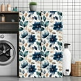thumbnail image 3 of Peel and Stick Wallpaper Contact Paper Abstract Floral Design Blue Beige Flowers Leaves White Self Adhesive and Removable 23.6in x 118in, 3 of 8