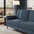 thumbnail image 4 of EastVita Sofa 3 Seater for Living Room Modern Boucle with Deep and Wide Armrests Wood Legs Easy Assembly Dark Blue, 4 of 7