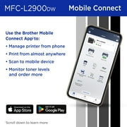 Brother Wireless MFC-L2900DW XL Compact Monochrome All-in-One Laser Printer, Duplex, Mobile Printing