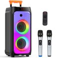 thumbnail image 1 of JYX Bluetooth Speaker, Large Party Speaker with Beat-Driven Light, PA System with Pull Rod & Wheels, Loud Stereo , TWS Pairing, T8, 1 of 10