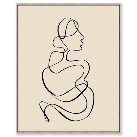Biomorphic Rhythm II Canvas Print Minimalist Art by Art Remedy Silver Frame 16 x 20