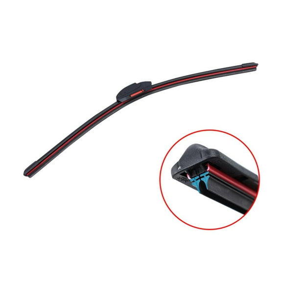 Universal Frameless Bracketless Car Wiper Blades - Double Layer Rubber, All-Season, Streak-Free Wipe