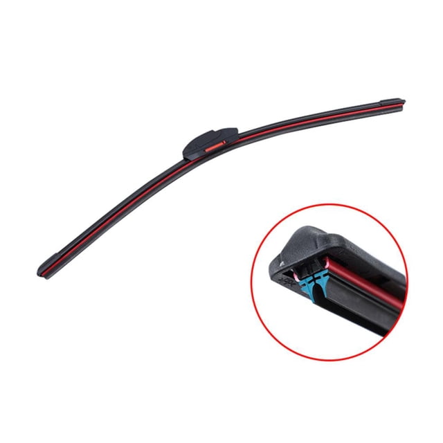 Car Wiper blades Universal Frameless Bracketless Car Soft Double Rubber Str