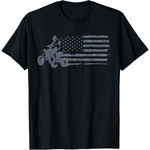 t-shirt ATV Quad Four Wheeler Bike Rider American Flag Distressed T-Shirt.