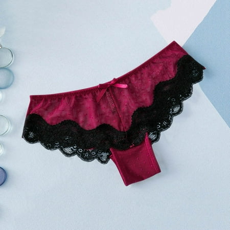 

qazqa women lace panties low waist mesh floating floating transparent bag briefs m