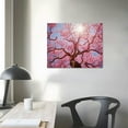 thumbnail image 4 of Nawypu  Cherry Blossom Tree Large Modern Floral Giclee Canvas Prints on Stretched Landscape Canvas Wall Art Spring Pink Flowers Pictures Paintings Artwork for Living Room Bedroom Home, 4 of 6