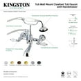 thumbnail image 2 of Aqua Vintage AE553T5 Clawfoot Tub Faucet with Hand Shower, Oil Rubbed Bronze, 2 of 7