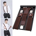 thumbnail image 4 of CNKOO 1  37-Inch  Men‘S Suspenders with Three Clips for Hanging Pants  Suitable for Heavy People  Adult Suspenders for Western Pants  Suspender for a Suit Shirt  Elastic And Non-Slip Susp, 4 of 6