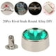 thumbnail image 2 of Espárragos Remaches De Cristal De Diamantes De Imitación 20Pcs Rivet Studs Round Alloy DIY Shoes Ropa Bolsas Decoración Con 20Pcs Arandelas 12mmCyan YLSHRF cian, 2 of 8