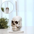 thumbnail image 3 of Portaescobillas para inodoro Skull Cranium, accesorios de novedosos, base de almacenamiento higiénico, resina para Halloween, de BLESIY Escobillero, 3 of 8