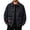 Black, variant on Men's Jean Jacket Retro Long Sleeve Button Down Denim Jacket Baggy Basic Solid Distressed Casual Coat