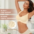 thumbnail image 4 of Wirefree Bras for Women Everyday Comfort Bra Push Up Wireless Bras V Neck Lace Full Coverage Seamless Bra, 4 of 8