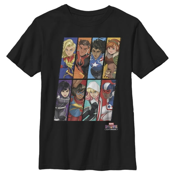 Boy's Marvel Rising: Secret Warriors Portraits Graphic Tee Black X Large