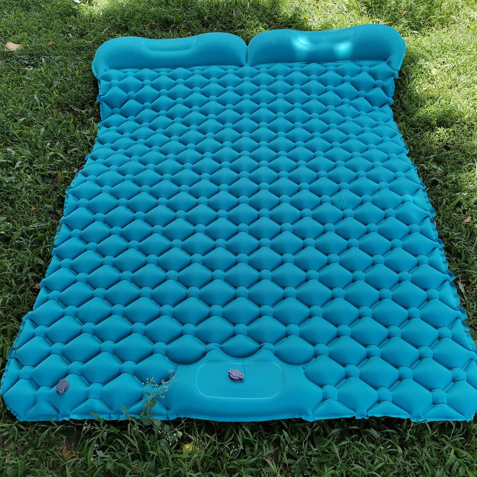 Sinoartizan Camp Sleeping Portable Floor Air Mattress Inflatable Green Dual Pad 
