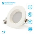 thumbnail image 4 of Infibrite 4" Recessed Retrofit LED Downlight, 5000K Daylight, Dimmable, 9W 750LM, Wet Rated, E26 Adapter (Set of 6) (Set of 24), 4 of 6