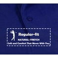 thumbnail image 3 of Men's Regular-Fit Cotton Short Sleeve Jersey Casual Plain Polo Shirt Navy XXL, 3 of 6