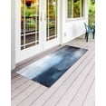 thumbnail image 2 of Blue Color Block Front Door Mat Abstract Shabby Modern Art Welcome Doormat Indoor Outdoor Entrance Floor Mat Non-Slip Washable Runner Rug for Front Porch Decor 16x47 Inch, 2 of 6