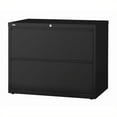 thumbnail image 2 of Scranton & Co 30" 2-Drawer Modern Metal Lateral Filing Cabinet in Black, 2 of 3