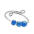 thumbnail image 1 of Sonducket anillo de ansiedad, anillos de Metal para inquietos con cuentas, anillo de dedo de apertura ligera, joyería impermeable resistente al Ropa, zapatos y accesorios Miscelánea Azul, 1 of 6