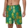 thumbnail image 2 of Balery Pineapples1 Mens Swim Trunks Swim Shorts for Men Quick Dry Inseam Beach Shorts with Compression Liner Pocket-XX-Large, 2 of 9