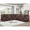 thumbnail image 2 of Pemberly Row Brown Leather 7-Piece Power Reclining Sectional, 2 of 11