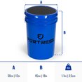 thumbnail image 3 of FORTRESS Ball Bucket with Cushioned Lid | Durable Heavy-Duty Plastic Bucket for Sports Balls with Comfortable Foam Seat Lid - Ideal for Baseball, Softball and Cricket Practices, 3 of 6