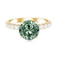 thumbnail image 5 of Rosec Jewels IGI Certified Lab Grown Green Diamond Solitaire Engagement Ring 3 Carat - VS1 Quality - Green and White Diamond Ring, 14K Yellow Gold, US 4.00, 5 of 9
