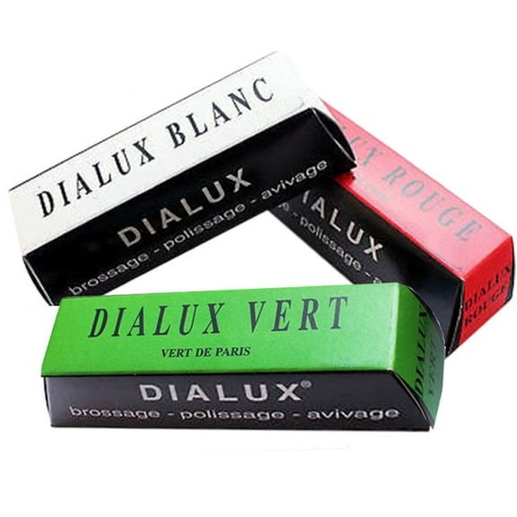 Dialux Rouge Jewelers Rouge Polishing Gold & Silver Compound Set Green White Red