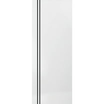 Slab Barn Door Panel 18 x 80 inches | Planum 0016 White Silk with Frosted Glass | Sturdy Finished Interior Doors | Pocket Closet Sliding