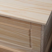 Linon Troyin Rustic Backless Corner Nook with Storage in Solid Unfinished Pine