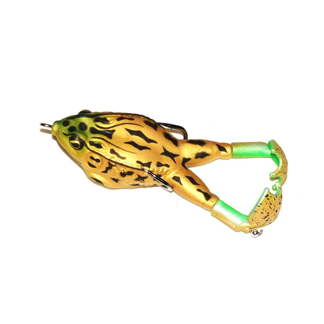 Generic 9cm Floating Spinner Frog Lure, Dual Leg Silicone Bait for Bass Fishing, Multiple Colors Available, 13.5g Lightweight Design