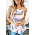 thumbnail image 1 of Women's Colorful Striped Halter Tank Top, 1 of 10