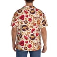 thumbnail image 3 of Fotbe Skull Retro record lips Camisa Estampada de Manga Corta para Hombre, Casual de Verano, Estilo Playero, Sin Arrugas-4X-Large, 3 of 5