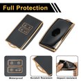 thumbnail image 4 of Funda de Llave de Auto de Silicona TPU Negra con Borde Dorado de Unique Bargains para Renault, Kangoo, Sandero, Twingo, Laguna, Kadjar - Funda de Control Remoto de 4 Botones, 4 of 6