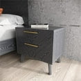 thumbnail image 2 of Modrest Diana 2-Drawer Engineered Wood Nightstand in Gray Ash, 2 of 5