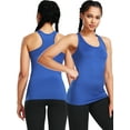 thumbnail image 6 of NELEUS Womens Tight Fitting Base Layer Dry Fit Tank Top 3 Pack,Black+Blue+White,US Size XS, 6 of 9
