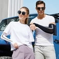 thumbnail image 2 of Cycling Sleeves Man Unisex Arm Men and Women Miss Cover Sun Block Sports Breathable White, 2 of 5