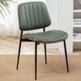 thumbnail image 5 of FOWEOAIU Modern Dining Chairs,Leather Upholstered Side Chairs , Green (Set of 2) ﻿, 5 of 11