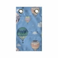thumbnail image 1 of Hot Air Balloon Hanging Pocket Organizer, Striped Sky Transportation Soaring Clouds Birds Repetitive Illustration, Printed Polyester Storage Bag with Pockets, 9" x 27", Multicolor, 1 of 2